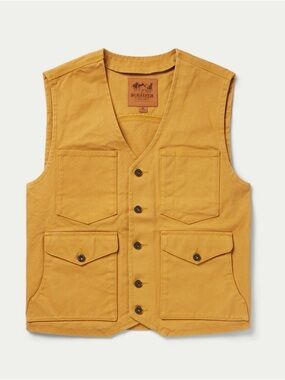 BRUSHCLOTH VEST Gold Workwear Vest with Front Pockets